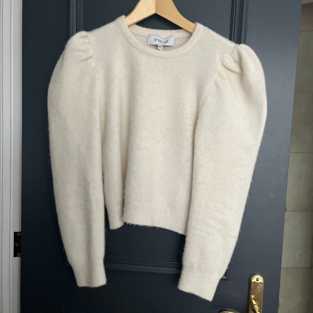 Derek Lam 10 Crosby Cream Puff sleeve knit sweater, M